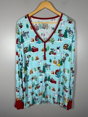 Little Sleepies Disney Pixar Christmas Village Women’s Pajama Top Size 3XL NWOT